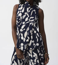 Joseph Ribkoff - Chic Abstract Sleeveless Top