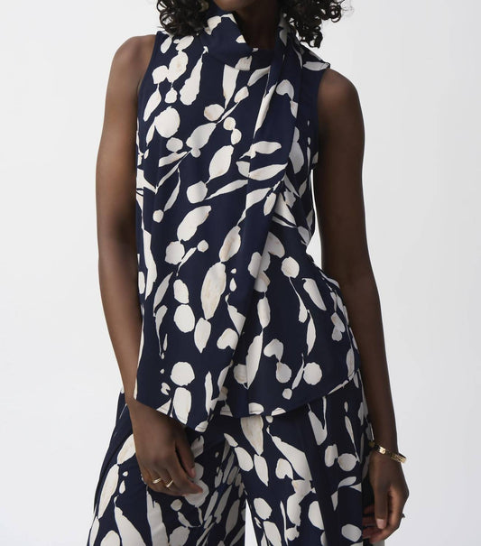 Joseph Ribkoff - Chic Abstract Sleeveless Top