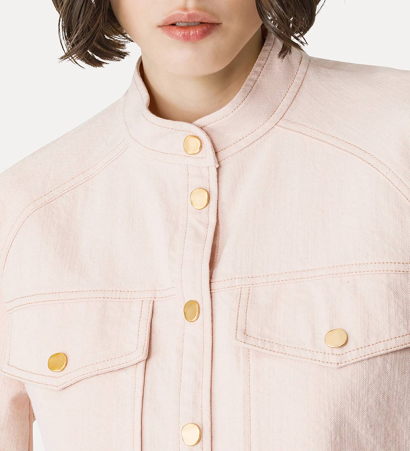 Forte Forte - Cavalry Denim Mandarin Collar Shirt