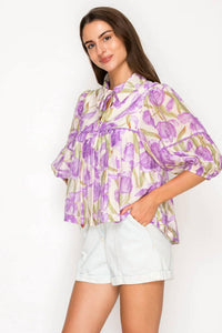 Meet Me In Santorini - Aphrodite's Garden Blouse