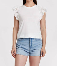 Another Love - Kiara Eyelet Ruffle Sleeve Top