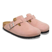 BIRKENSTOCK Women's Boston Suede Leather Clog in pink clay - women's shoe - alternate view