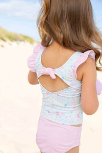 Florence Eiseman - Girls Floral Print Tankini Swimsuit