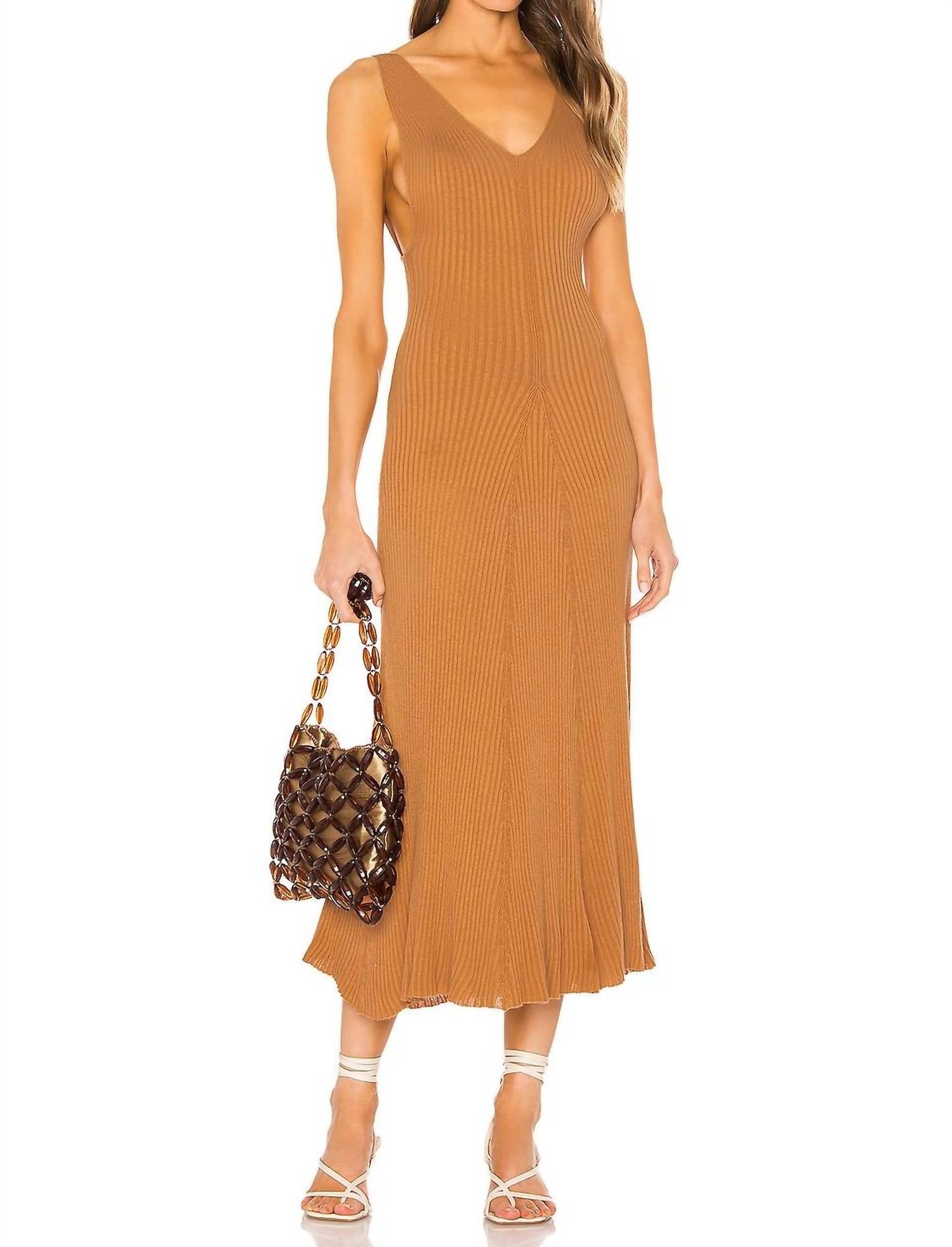 Free People Sweet As Honey Slip Dress in copper - women's dress