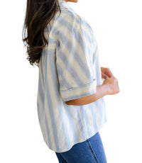 Andree By Unit - Tailored to Relax Striped Button Down Shirt