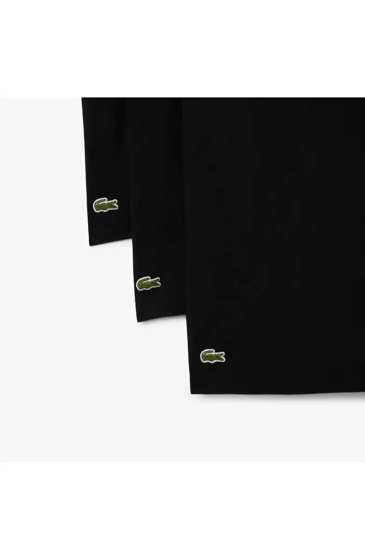 Lacoste - Men's Essentials Three Pack Crew Neck T Shirts Set