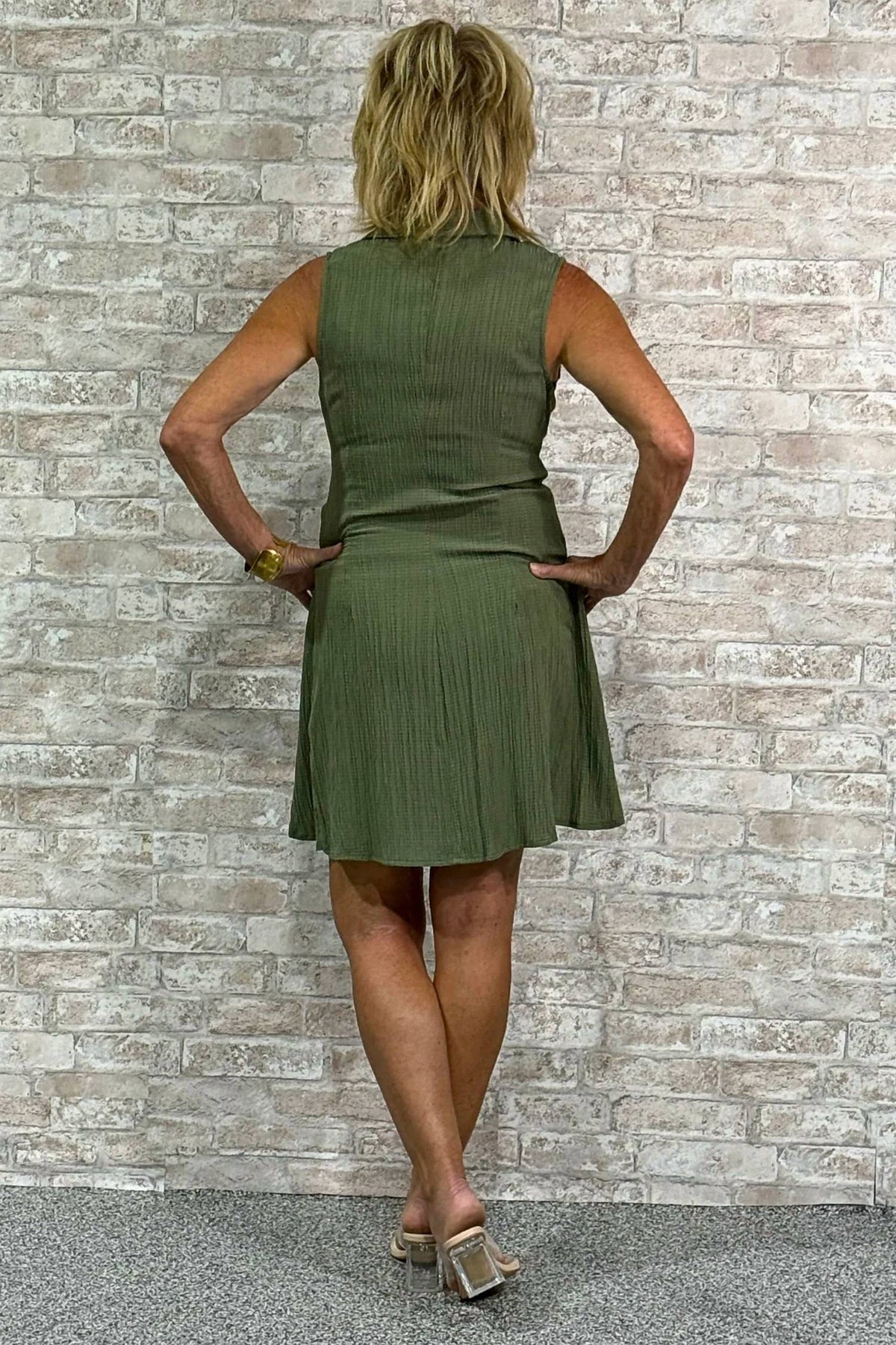 The Moment Collection - Textured Belted Mini Dress
