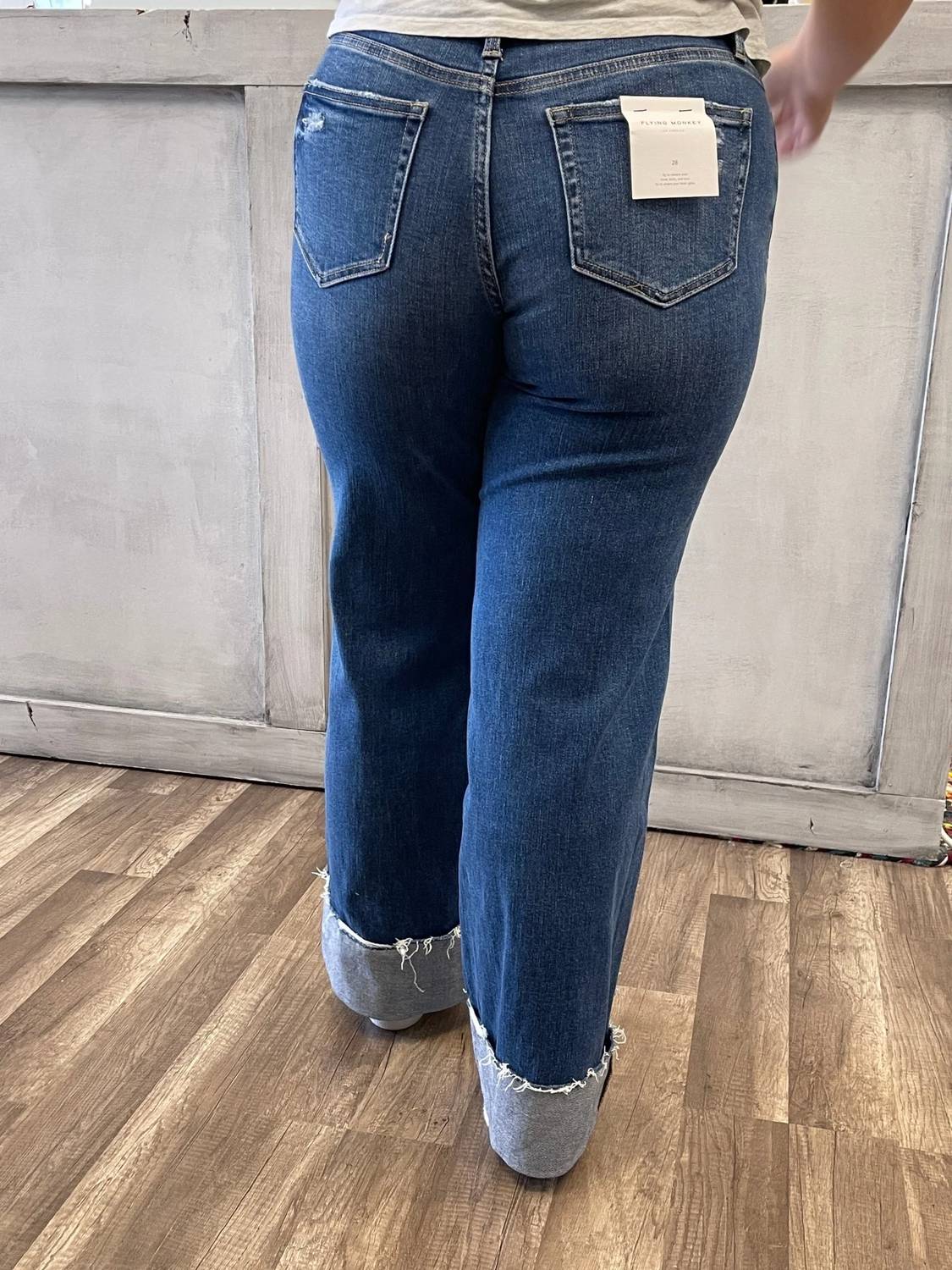 Flying Monkey - Backroad Cuffed Baggy Wide Leg Jean