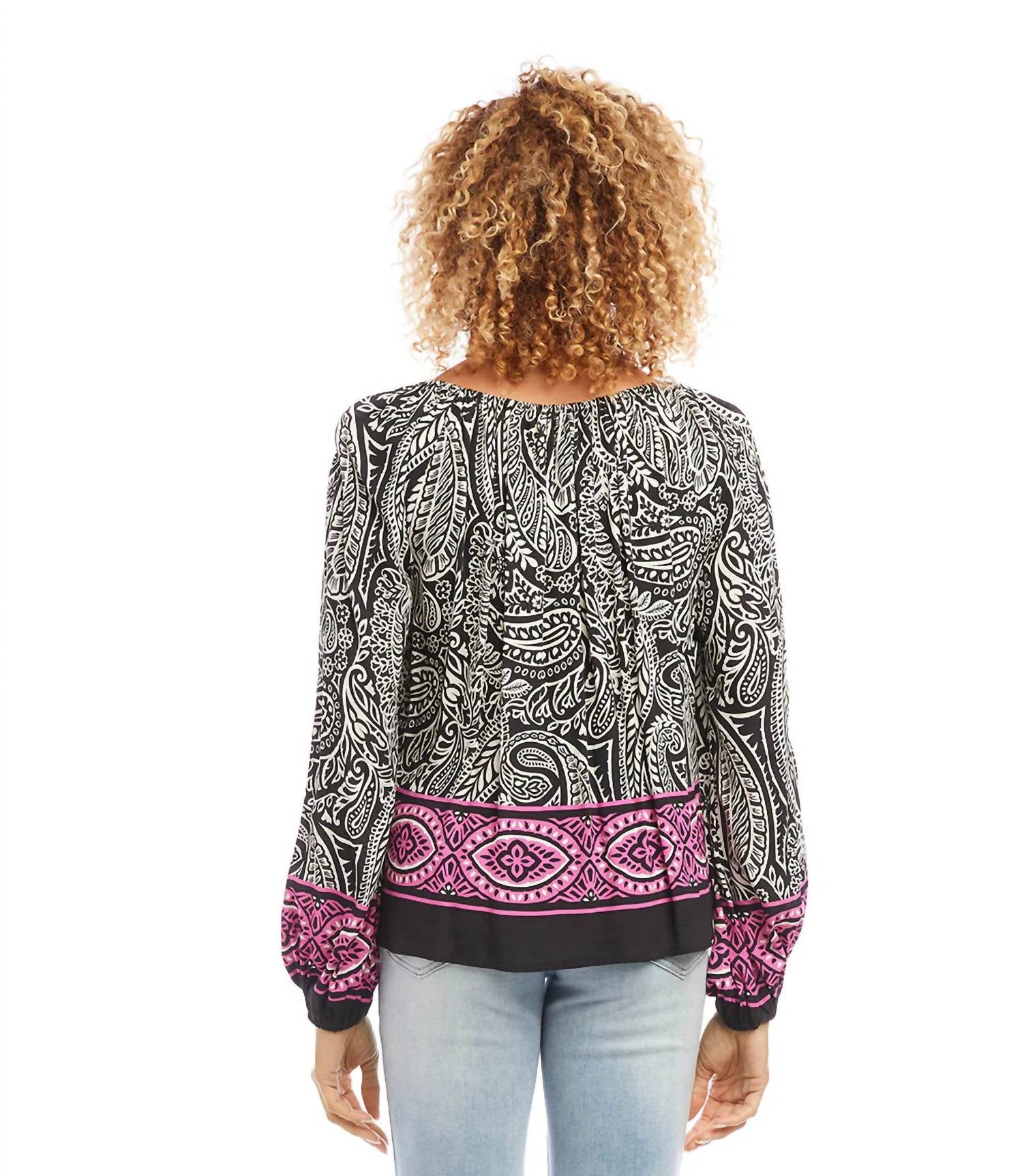 Karen Kane - Perle Border Print Top