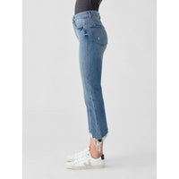 DL1961 - Women's Patti High Rise Straight Jeans in garrett vintage - women's jeans - detail view