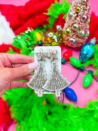 Taylor Shaye - Women's Beaded Crystal Christmas Tree Earrings