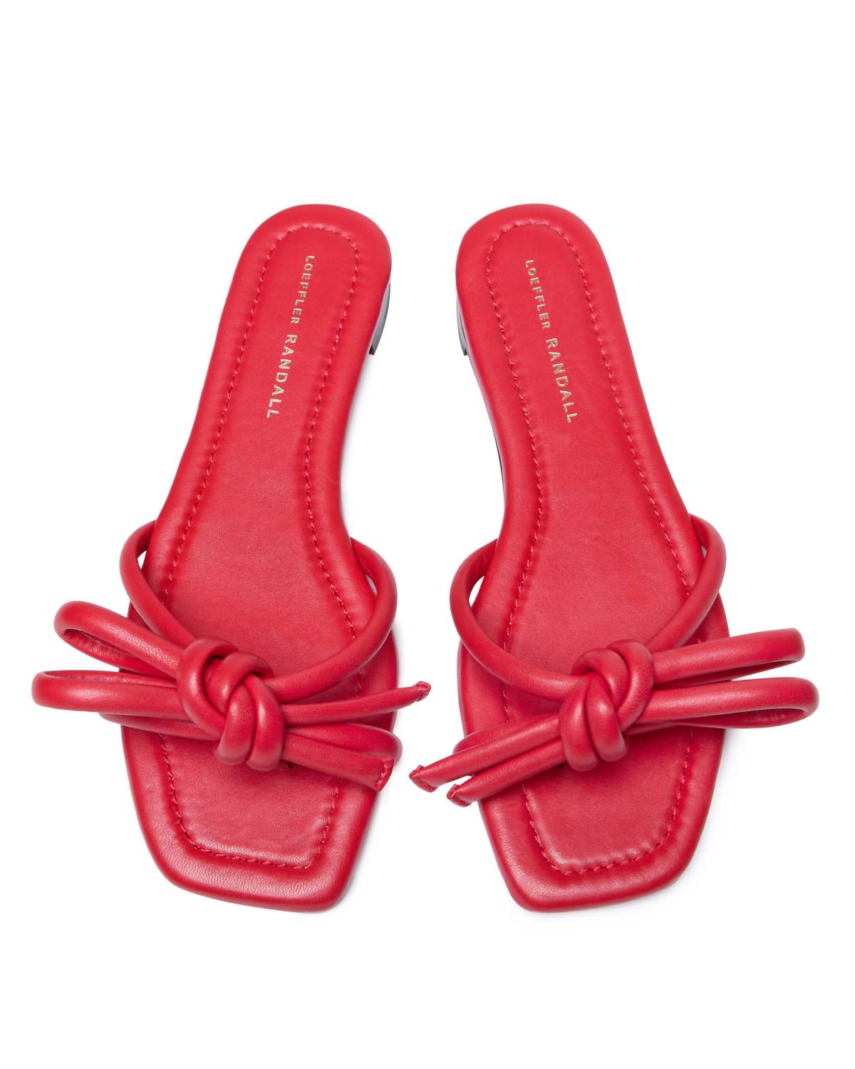 Loeffler Randall - Women's Hadley Leather Bow Flat Sandal