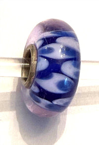 Trollbeads Women's Universal Charm Bead in unique clear bead blue design - women's item