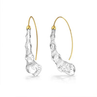 Gold & Honey - Women's Wishbone Bamboo Lucite Earrings