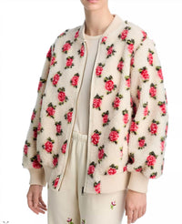 The Great. - Zip Front Rose Bomber Jacket