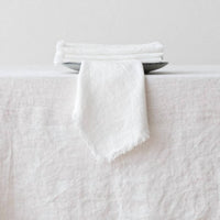 Linenme - Terra Fringe Linen Napkin - Set Of 4