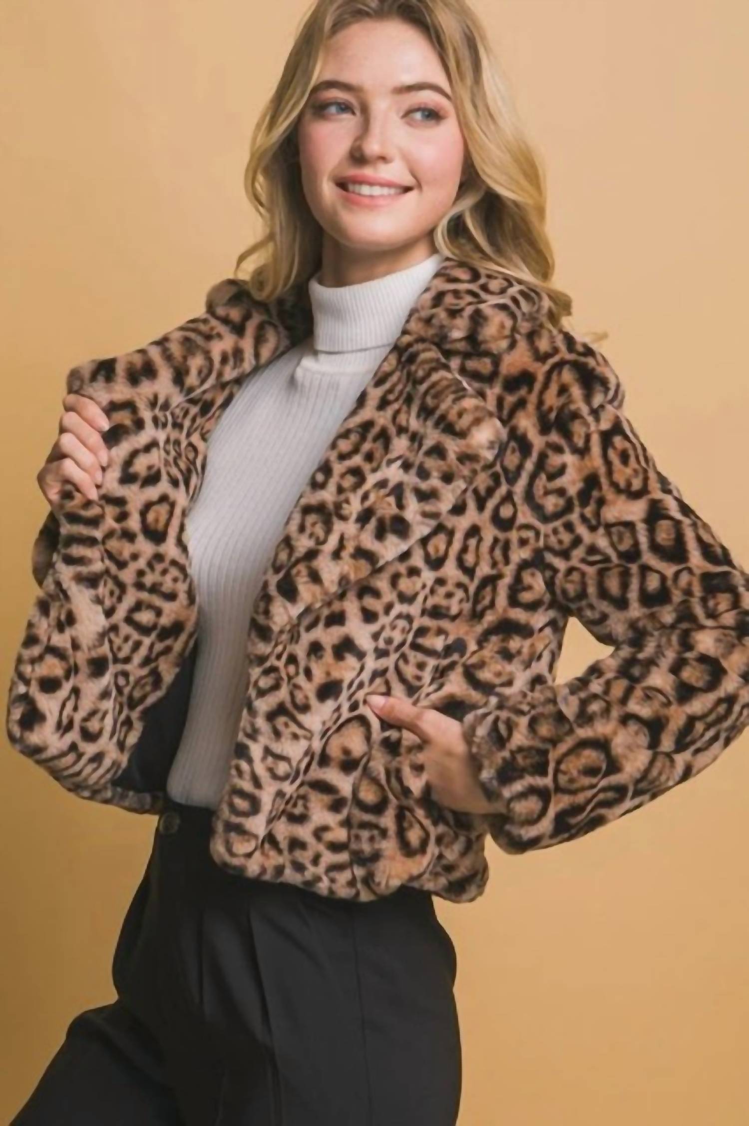 Love Tree - Short Faux Fur Jacket