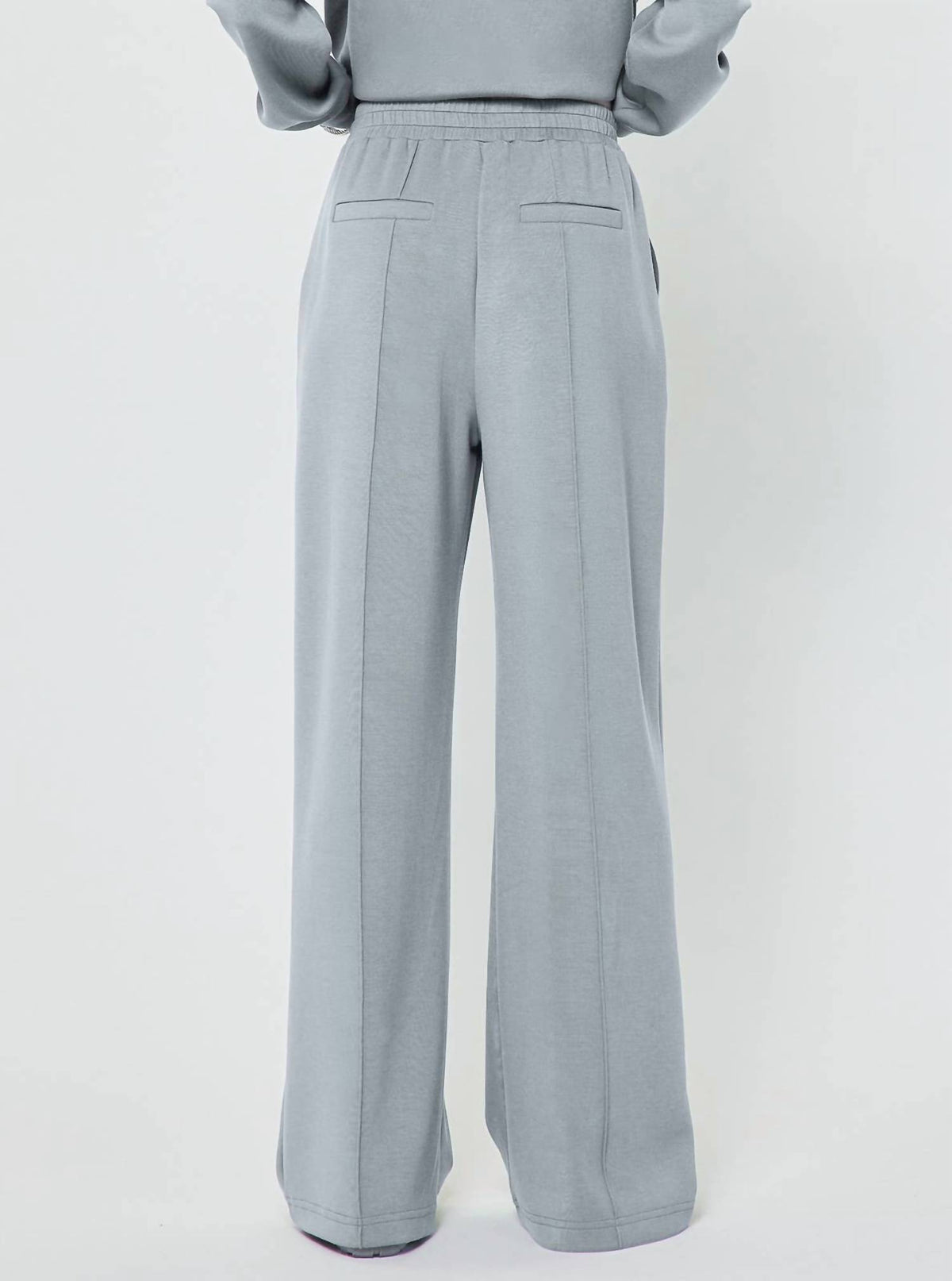Current Air - Cowl Neck Pullover Sweatshirt And Wide Leg Pants Set