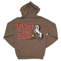 Sendero Provisions Co. Cowboy Pro Shop Hoodie in light brown - men's shirt - alternate view