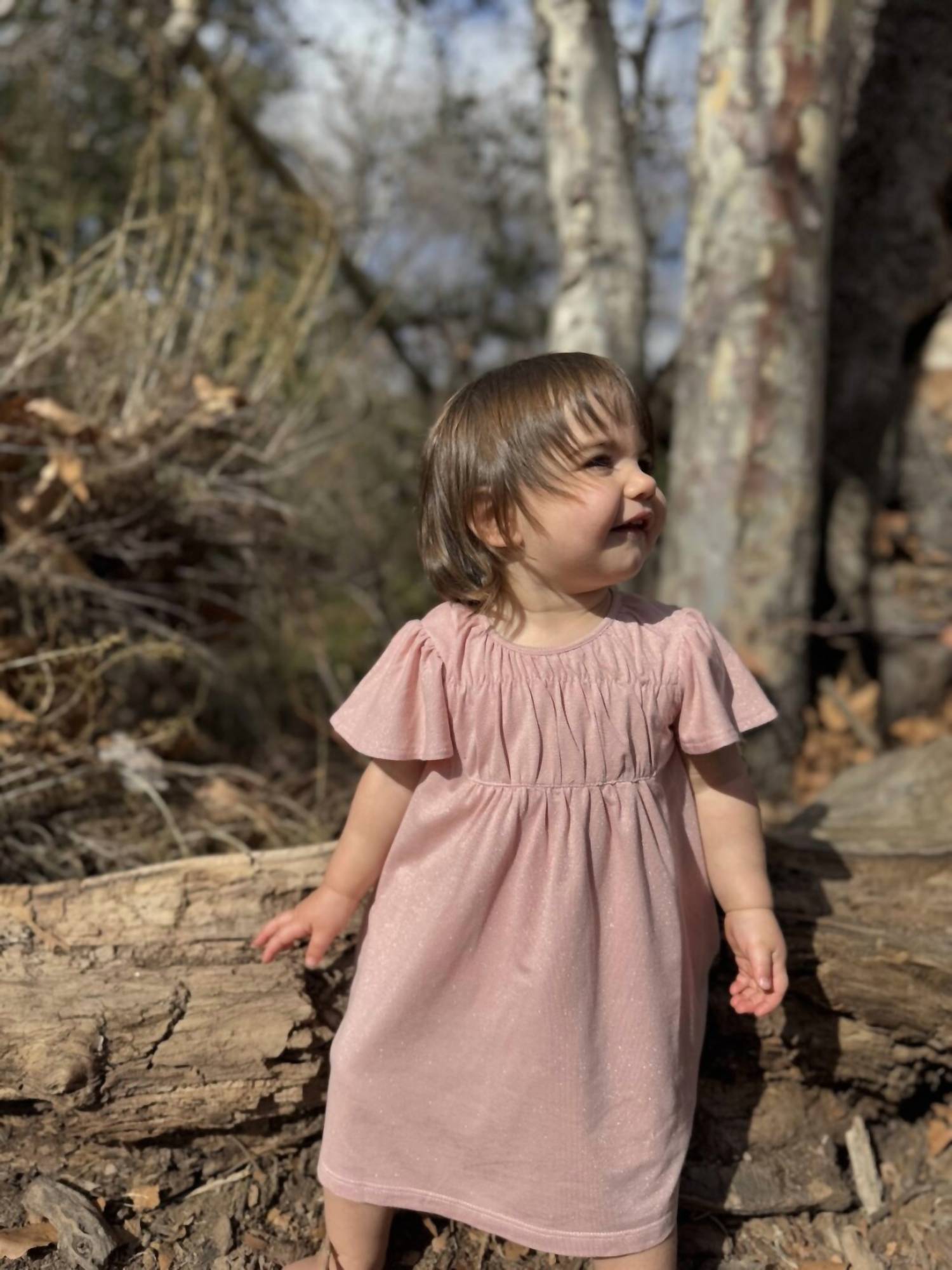VIGNETTE Kid's Emery Dress in pink - kids' dress - detail view