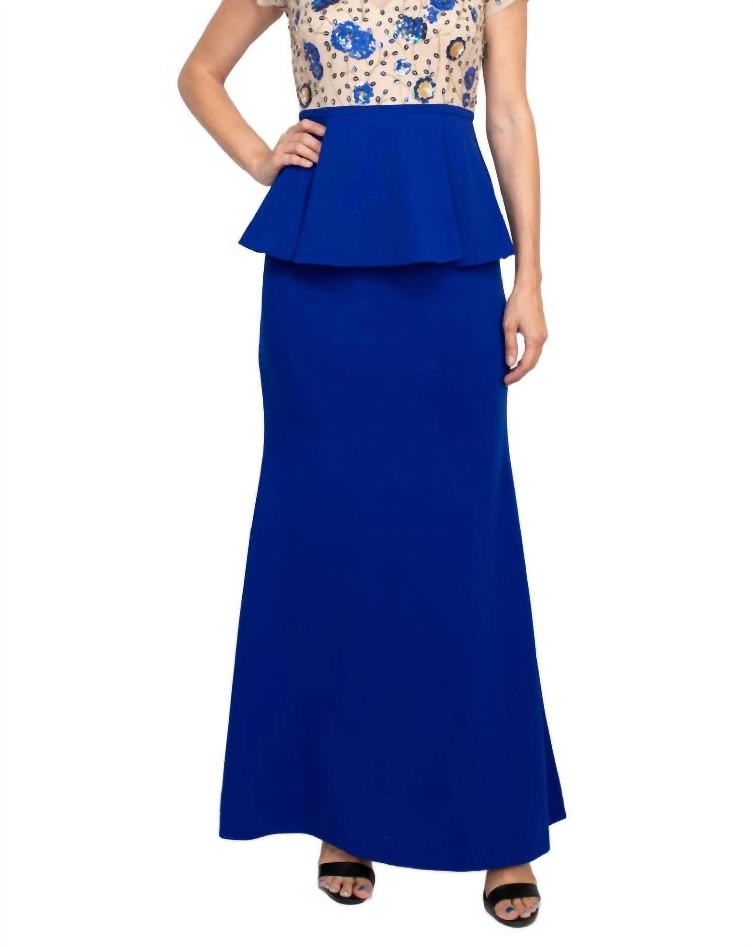 Aidan Mattox - Women's Embroidered Crepe Mesh Dress