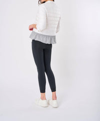 Anorak - Quilted Knit Peplum Puffer Jacket