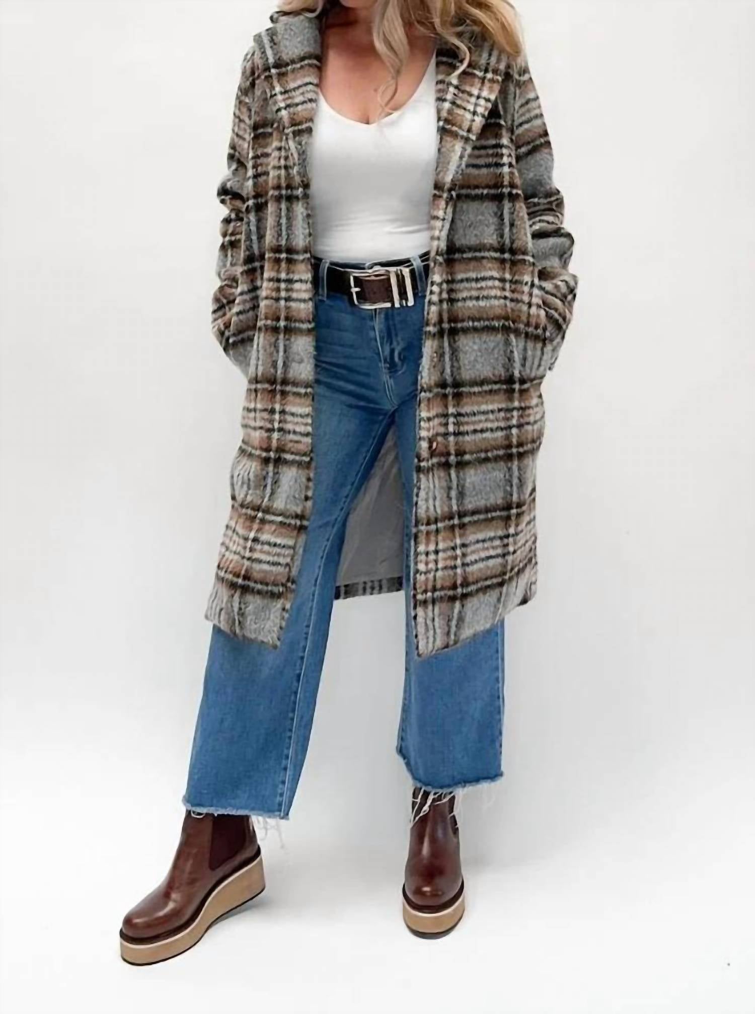 Panache Apparel - The Plaid Coat
