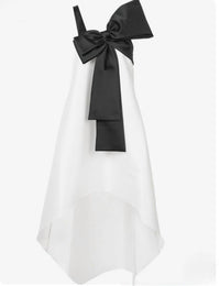 SACHIN & BABI Lura Dress Bow High-low Dress in white black - women's dress - view 4