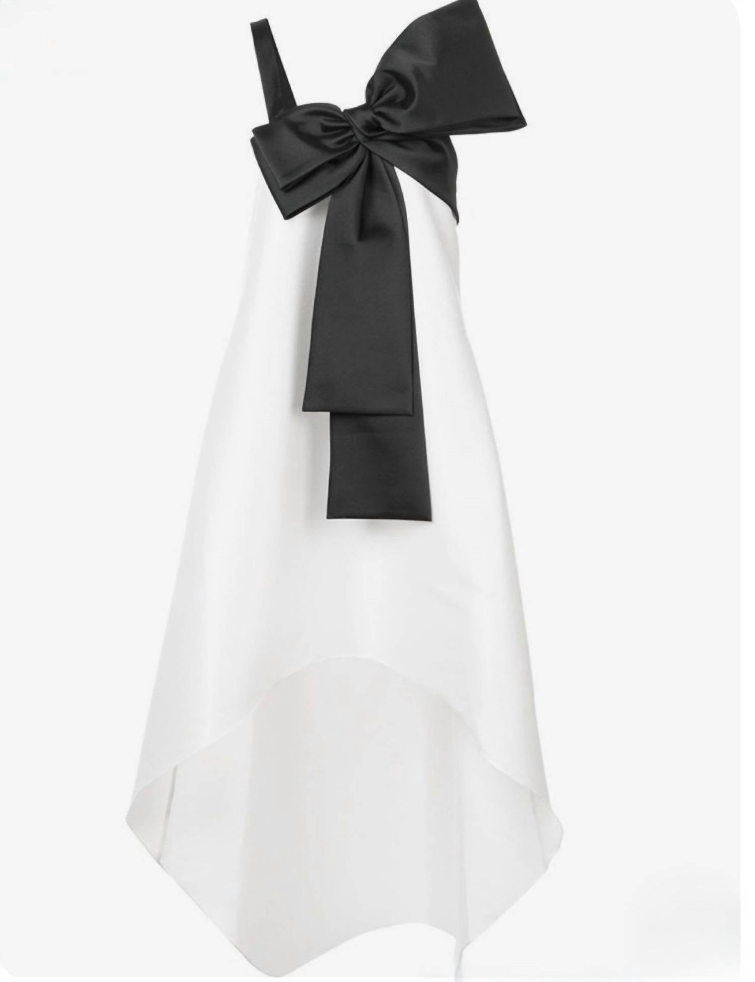 SACHIN & BABI Lura Dress Bow High-low Dress in white black - women's dress - view 4