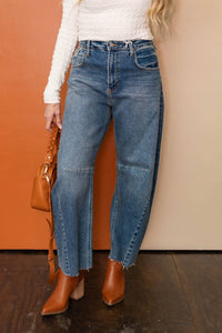 Just Black Denim - Side Seams Barrel Jean