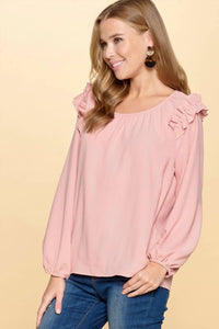 Oddi - Ruffle Long Sleeve Top