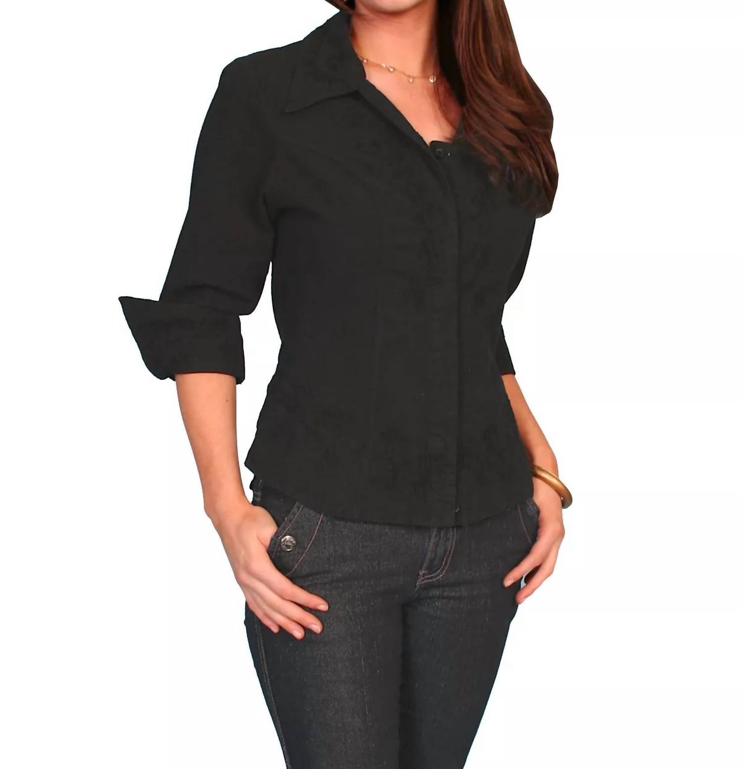 Scully - Cantina 3/4 Sleeves Point Collar Blouse