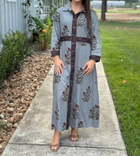 Uncle Frank - Double Button Bordered Dress