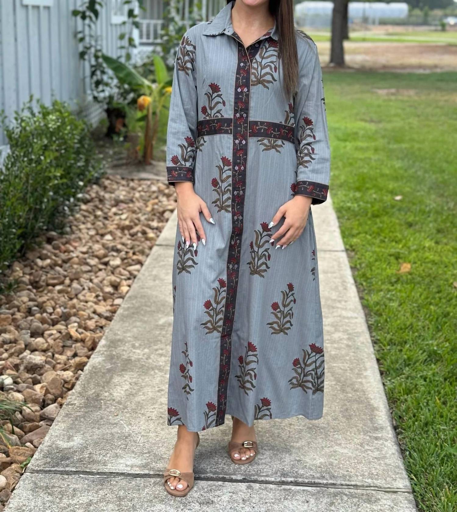 Uncle Frank - Double Button Bordered Dress