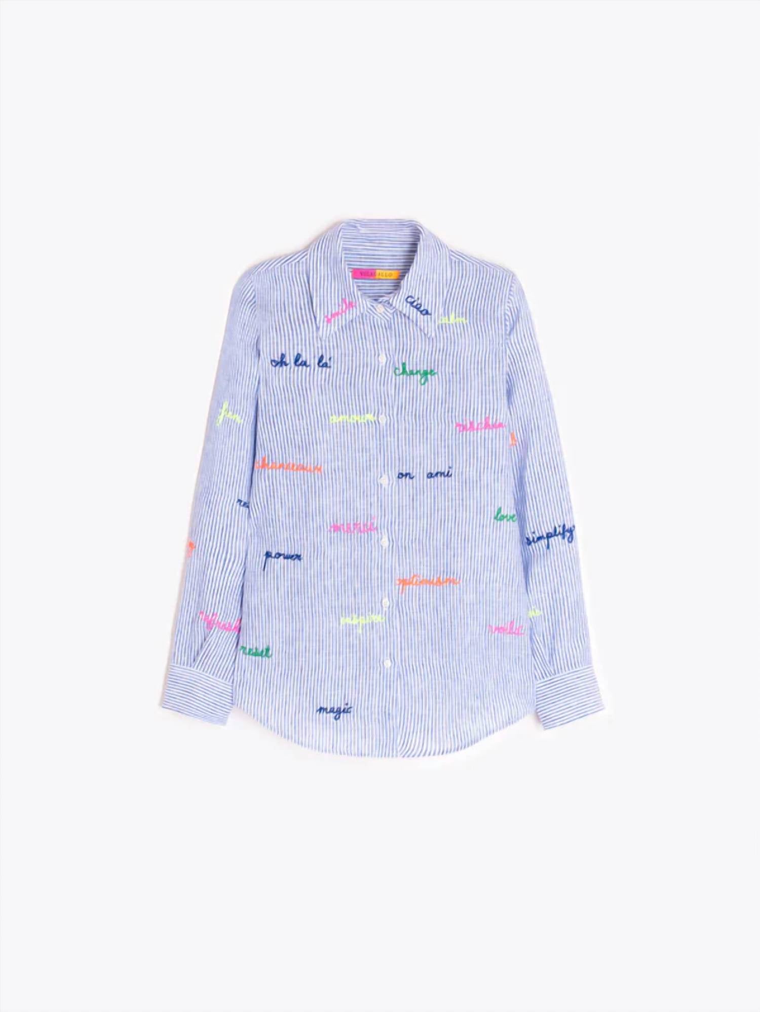 Vilagallo - Embroidered Words Shirt