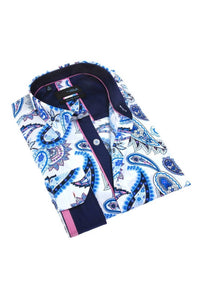 Eight X - Paisley Button Down Shirt With Accent Trim