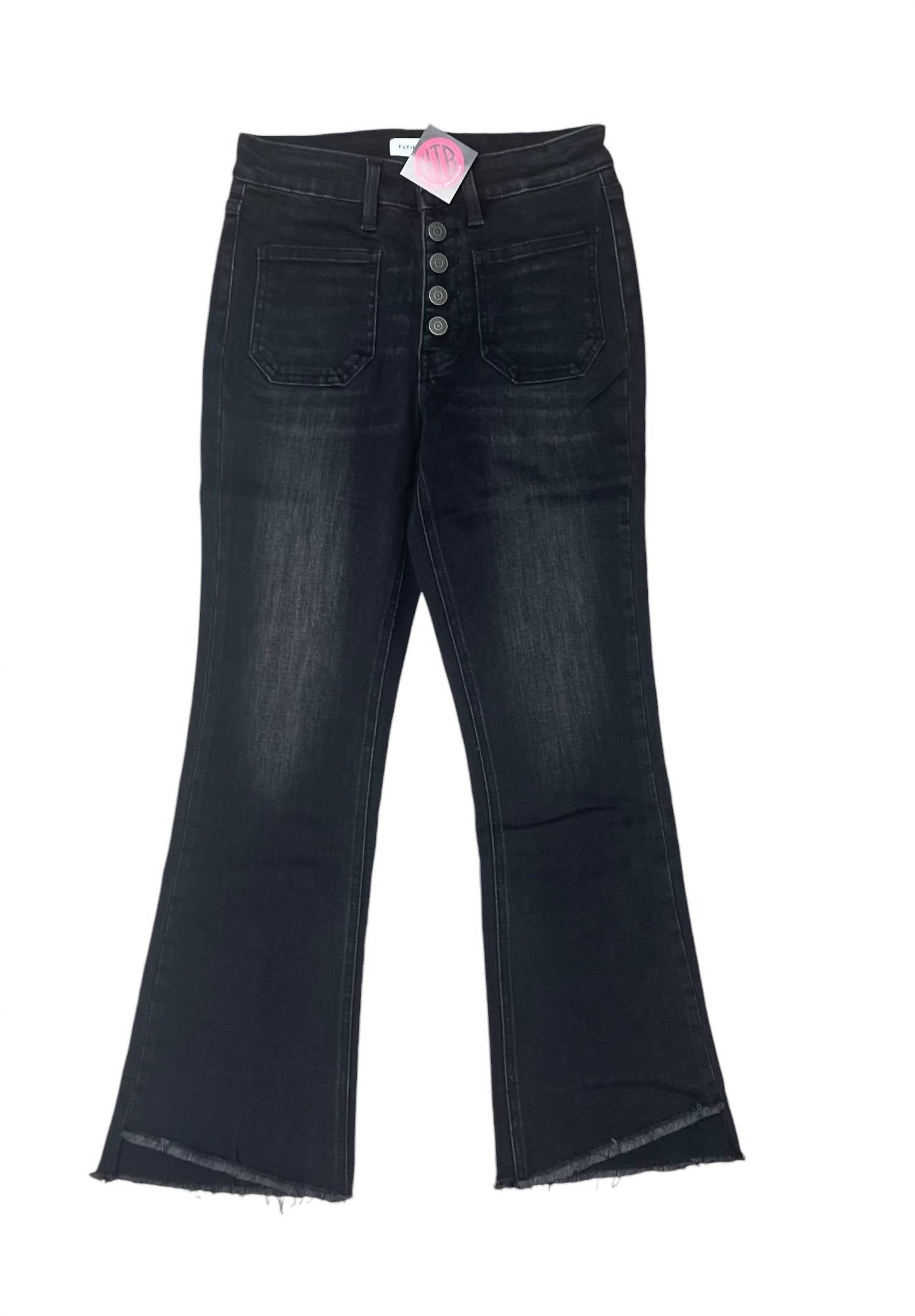 Flying Monkey - Patch Pocket Step Hem Flare Jean