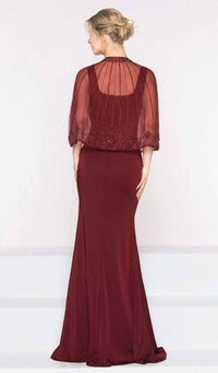 COLORS DRESS Marsoni Cape Gown in mink - women's dress - detail view