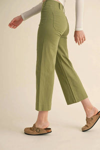 &Merci - High Waist Cropped Wide Leg Pants