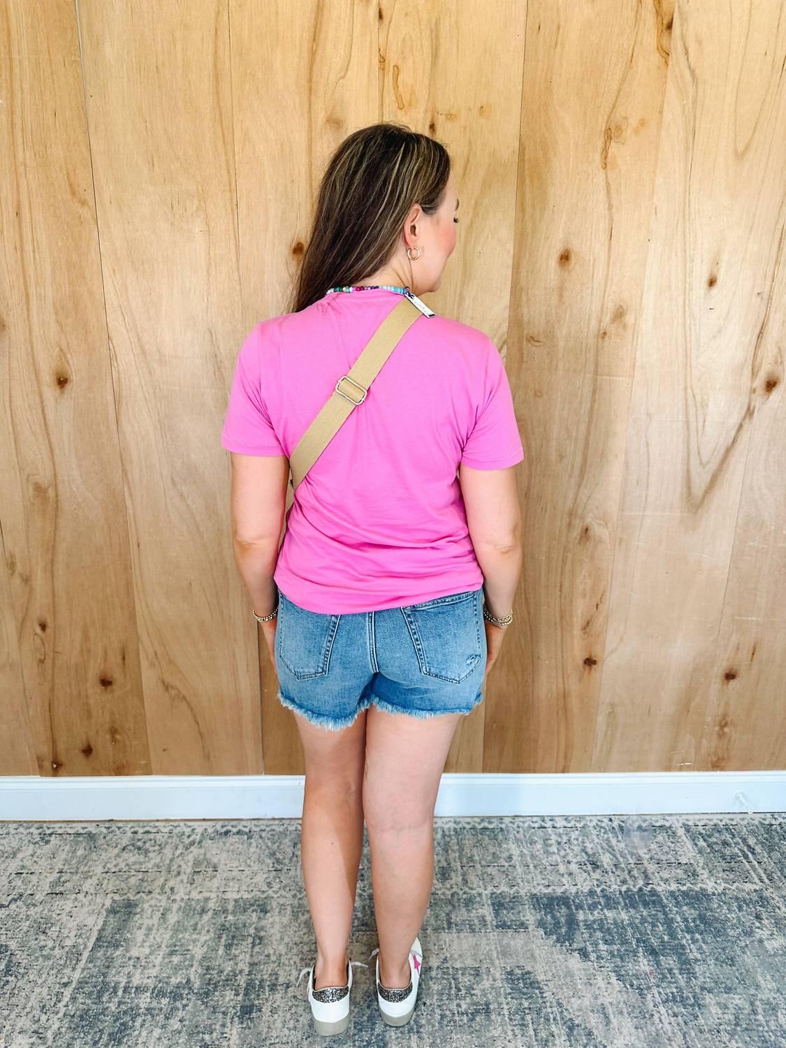 Another Love Jordan Short Sleeve Tee in pink tuberose - women's t-shirt - alternate view