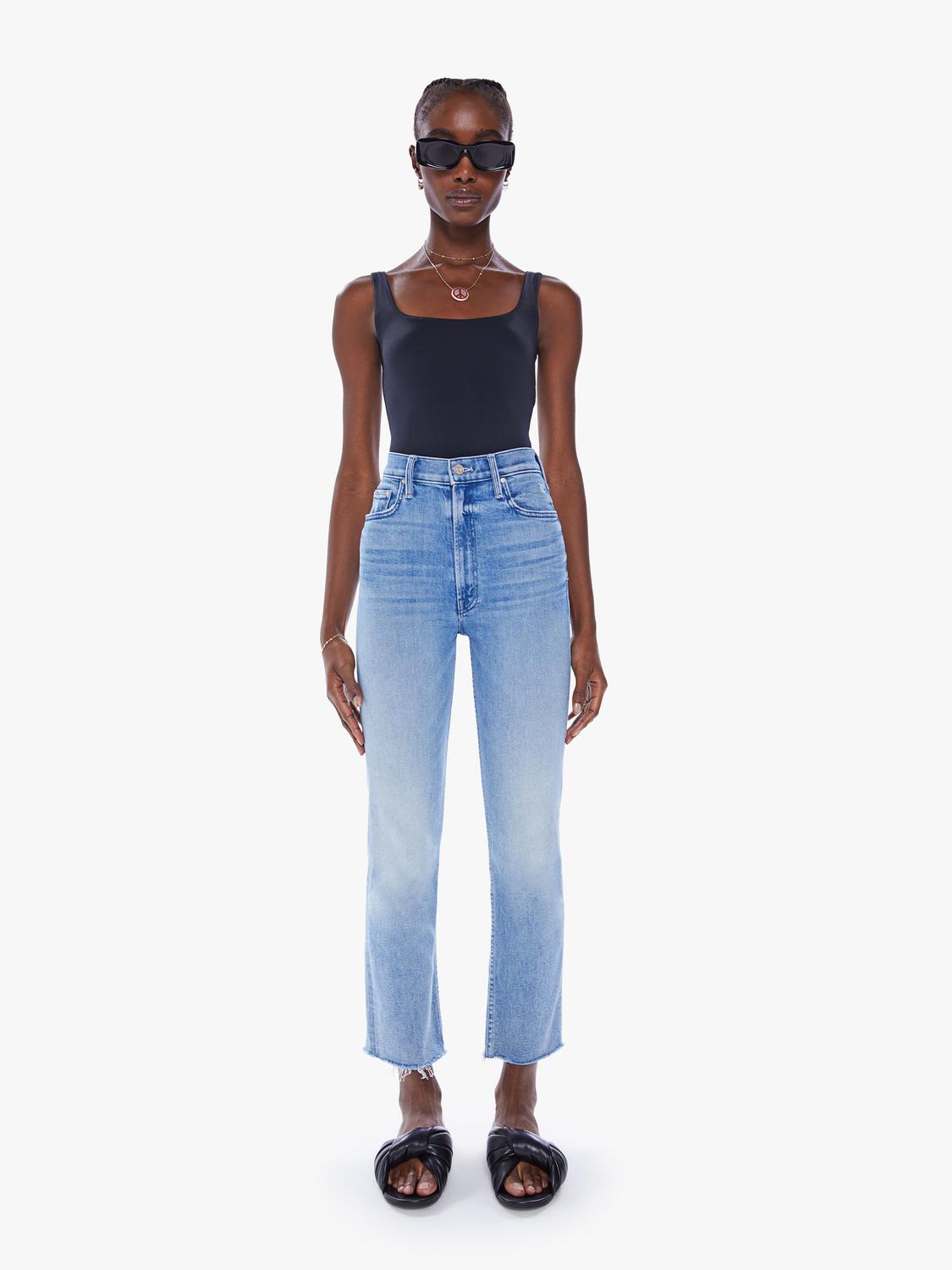 Mother - High Waisted Rider Ankle Fray Jean