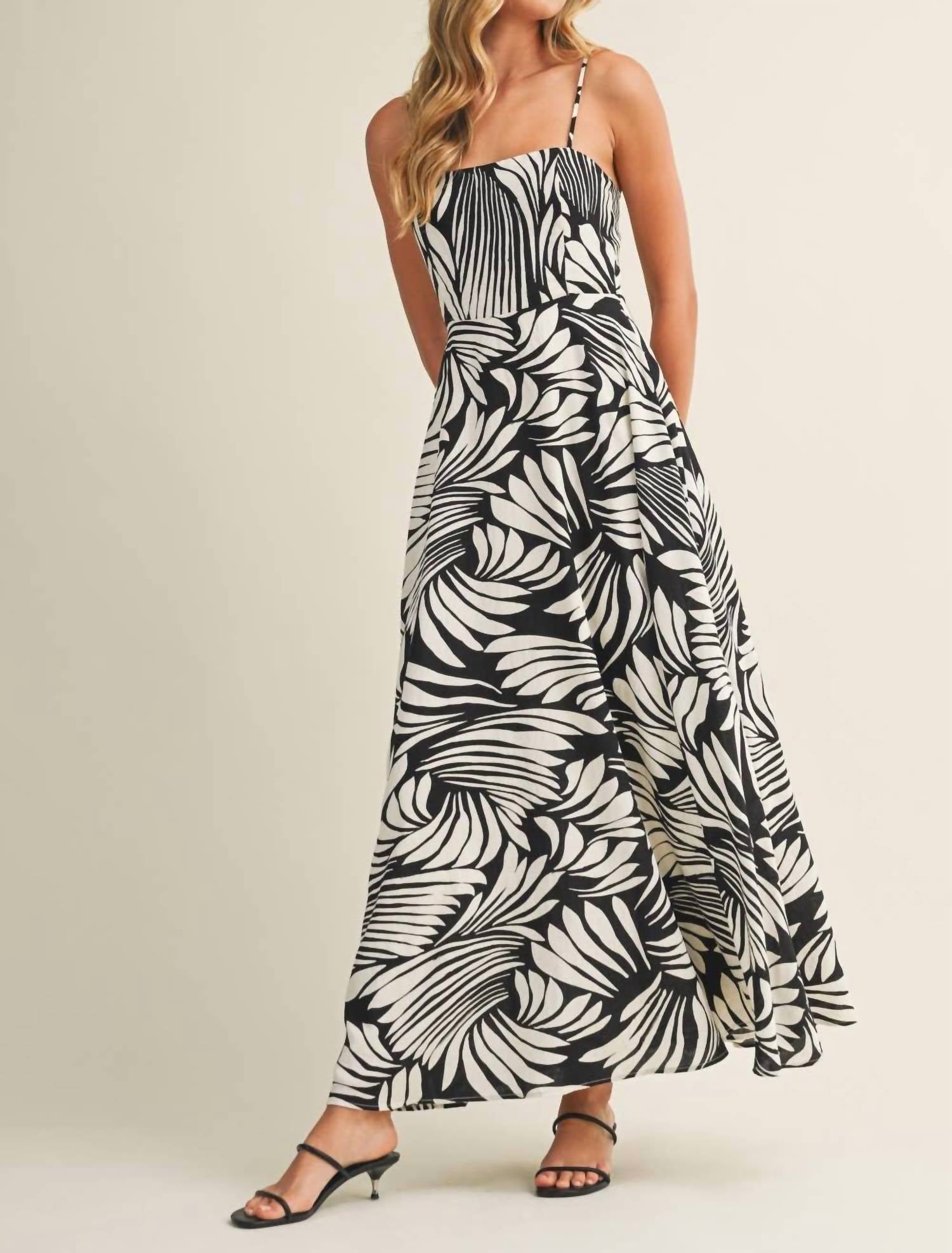 Klesis - Printed Linen A-line Midi Dress