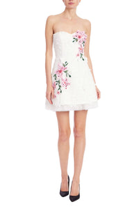 Badgley Mischka - Lace Floral Mini Dress