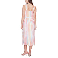 CHARLIE B Stripe Sleeveless Dress in multi - women's dress - detail view