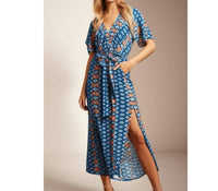 Haptics - Boho Print Surplice Midi Dress