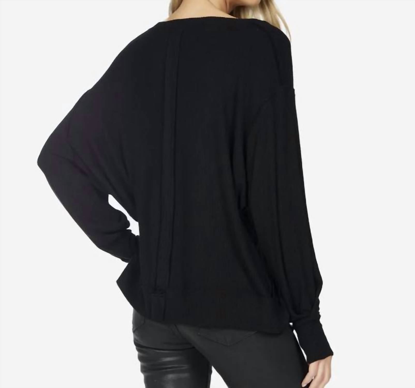 Michael Lauren - Spence Oversized V- Neck Pullover