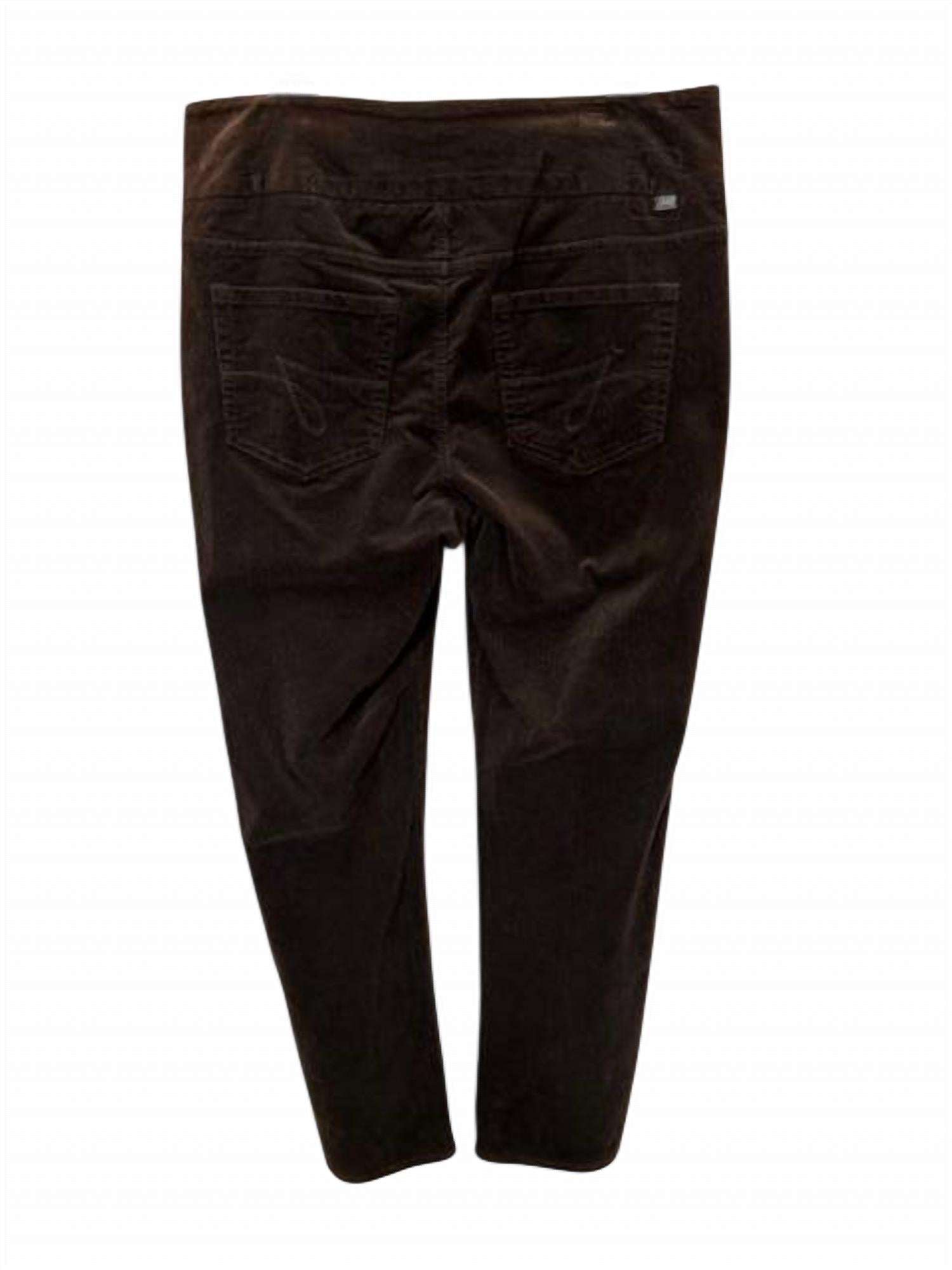 JAG Women Pull-on Boot Cut Corduroy Pants in chocolate - women's pants - detail view
