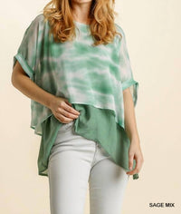 Umgee - Tie Dye Layered Top
