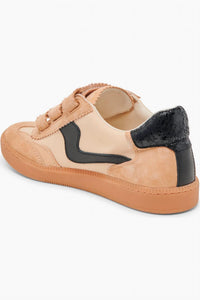 Dolce Vita Women's Notice Velcro Sneaker in tan multi suede - women's sneaker - detail view