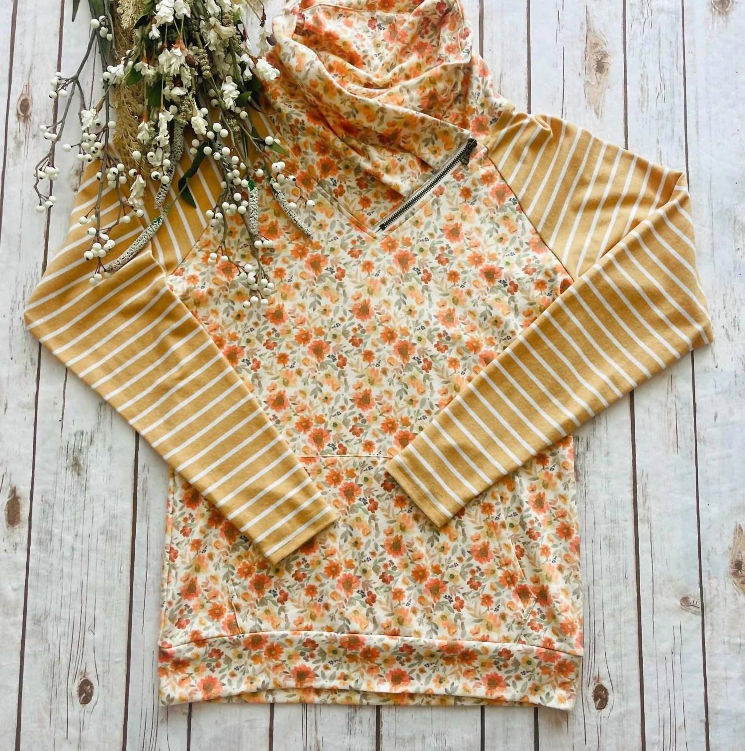 Michelle Mae - Zoey Zip Cowlneck Sweatshirt